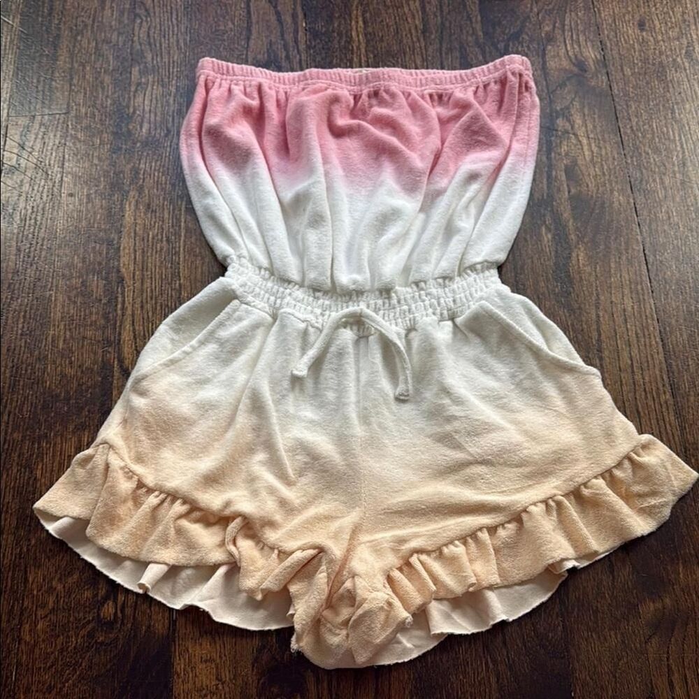 Vintage-havana Women's Pink and White Jumpsuit